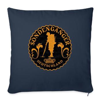 Sondler Sondengänger Sondeln Hobby Schatzsucher - Sofakissenbezug 45 x 45 cm - Navy - Vorne