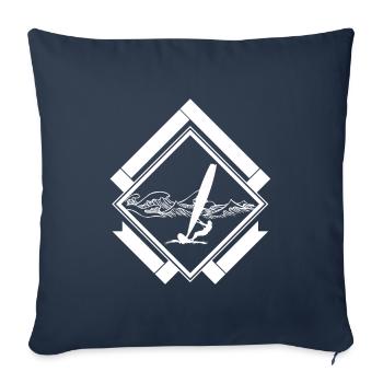 Windsurfer - Housse de coussin décorative 45 x 45 cm - bleu marine - Devant