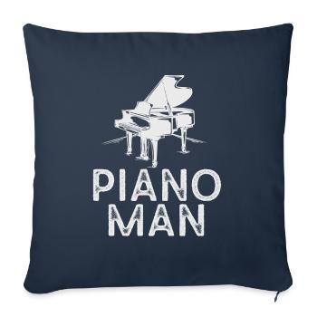 Professeur de piano Instrument musical Compositeur - Housse de coussin décorative 45 x 45 cm - bleu marine - Devant