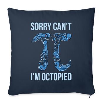 Octopi Math Pi Tag Gift - Sofa pillowcase 17,3'' x 17,3'' (45 x 45 cm) - navy - Front