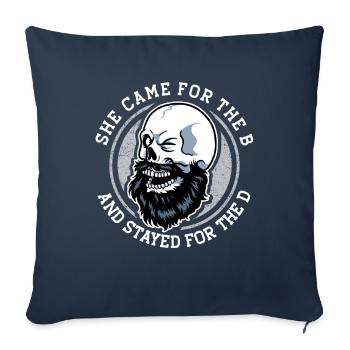 She came for the B Bart gift - Sofa pillowcase 17,3'' x 17,3'' (45 x 45 cm) - navy - Front