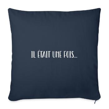 Il était une fois - Housse de coussin décorative 45 x 45 cm - bleu marine - Devant