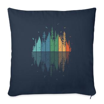 Retro Forest Outdoor Hiking Nature - Sofa pillowcase 17,3'' x 17,3'' (45 x 45 cm) - navy - Front