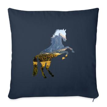 Pferd - Sofakissenbezug 45 x 45 cm - Navy - Vorne