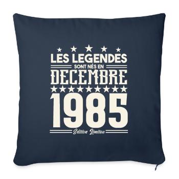 Les Légendes Sont Nés En Décembre 1985, Cadeau. - Housse de coussin décorative 45 x 45 cm - bleu marine - Devant