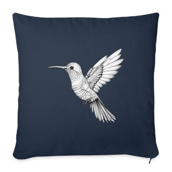 Hummingbird - Sofa pillowcase 17,3'' x 17,3'' (45 x 45 cm) - navy - Front
