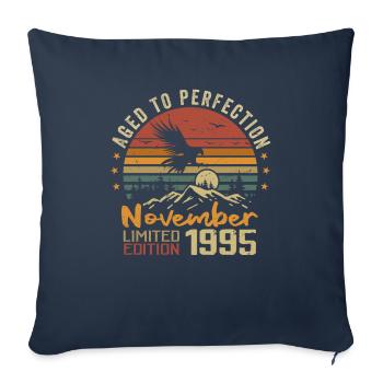Les Légendes Sont Nées En Novembre 1995 - 1995 - Housse de coussin décorative 45 x 45 cm - bleu marine - Devant