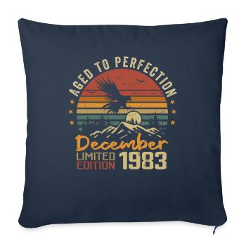 The legends were born in December 1983 - 1983 - Sofa pillowcase 17,3'' x 17,3'' (45 x 45 cm) - navy - Front