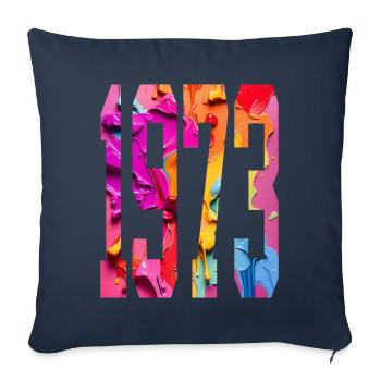 BUNT 53RD BIRTHDAY 1973 - Sofa pillowcase 17,3'' x 17,3'' (45 x 45 cm) - navy - Front