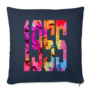BUNT 71ST BIRTHDAY 1955 - Sofa pillowcase 17,3'' x 17,3'' (45 x 45 cm) - navy - Front