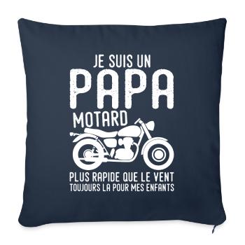 Biker Dad,Motorcycle,Father's Day Gift - Sofa pillowcase 17,3'' x 17,3'' (45 x 45 cm) - navy - Front
