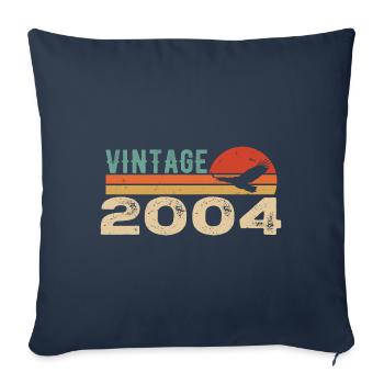 Vintage 2004 Cadeau D'anniversaire 2004 Retro 2004 - Housse de coussin décorative 45 x 45 cm - bleu marine - Devant