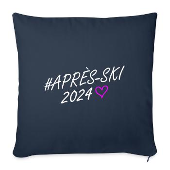 Après Ski 2024 Heart Trip - Sofa pillowcase 17,3'' x 17,3'' (45 x 45 cm) - navy - Front