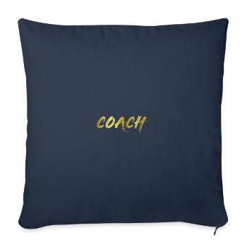 COACH - Housse de coussin décorative 45 x 45 cm - bleu marine - Devant