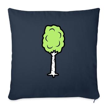 Comic Birch Trees - Sofa pillowcase 17,3'' x 17,3'' (45 x 45 cm) - navy - Front