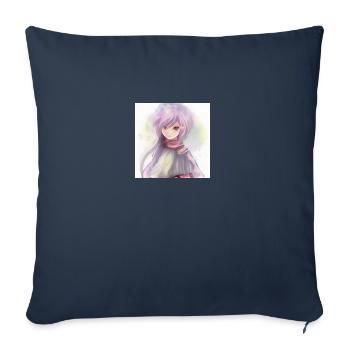 Anime - Housse de coussin décorative 45 x 45 cm - bleu marine - Devant