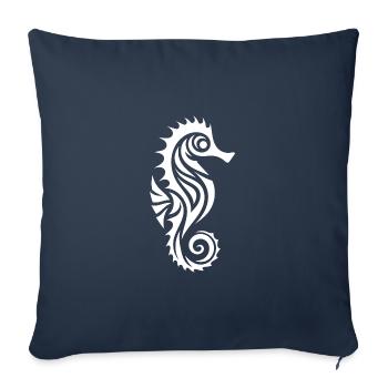 Kleines Knuffiges Seepferdchen Baby - Sofakissenbezug 45 x 45 cm - Navy - Vorne