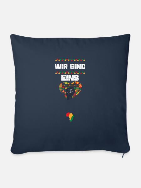 Wir sind eins - Sofakissenbezug 45 x 45 cm - Navy