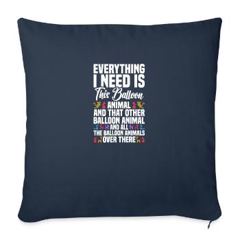 Balloon Animal Lover Balloon Twisting Kit Balloon - Sofa pillowcase 17,3'' x 17,3'' (45 x 45 cm) - navy - Front