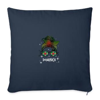 Dominique - Housse de coussin décorative 45 x 45 cm - bleu marine - Devant