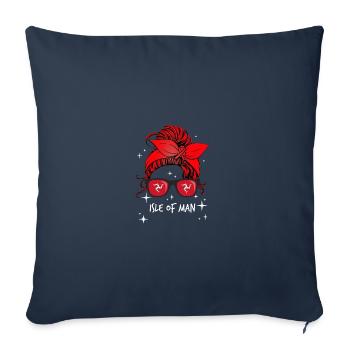 Île de Man - Housse de coussin décorative 45 x 45 cm - bleu marine - Devant