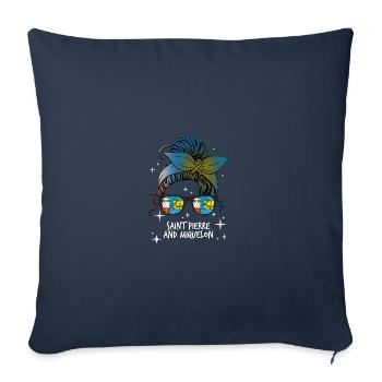 St. Pierre und Miquelon - Sofakissenbezug 45 x 45 cm - Navy - Vorne