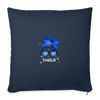 Somalie - Housse de coussin décorative 45 x 45 cm - bleu marine - Devant