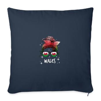 Wales - Sofa pillowcase 17,3'' x 17,3'' (45 x 45 cm) - navy - Front