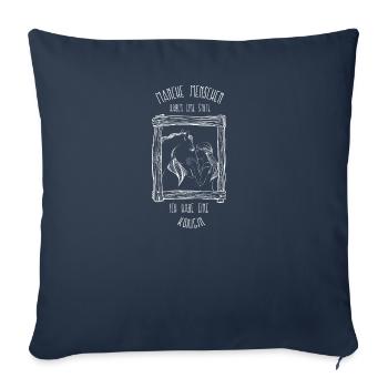 Pferde Stute - Sofakissenbezug 45 x 45 cm - Navy - Vorne