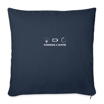 Cadeau d'administrateur d'ordinateur de programmeur drôle - Housse de coussin décorative 45 x 45 cm - bleu marine - Devant