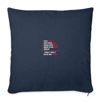 Seul le golf n’a pas de fin golfeur golfeurs - Housse de coussin décorative 45 x 45 cm - bleu marine - Devant