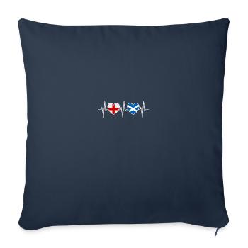 Angleterre et Écosse Drapeau écossais Drapeaux - Housse de coussin décorative 45 x 45 cm - bleu marine - Devant