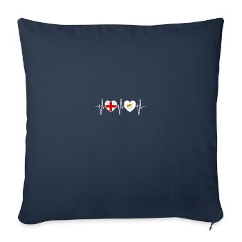 England und Zypern Zyprische Fahne Flaggen - Sofakissenbezug 45 x 45 cm - Navy - Vorne