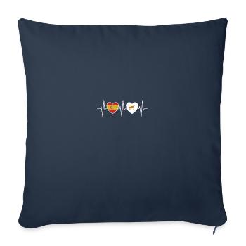 Spain and Cyprus Cypriot flag Flags - Sofa pillowcase 17,3'' x 17,3'' (45 x 45 cm) - navy - Front