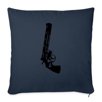 Waffe Pistole - Sofakissenbezug 45 x 45 cm - Navy - Vorne