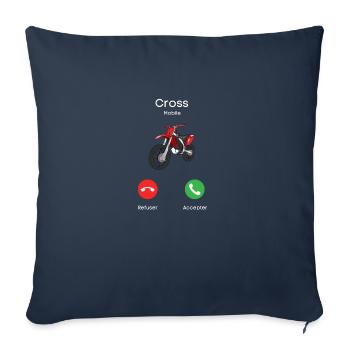 appel du cross - Housse de coussin décorative 45 x 45 cm - bleu marine - Devant