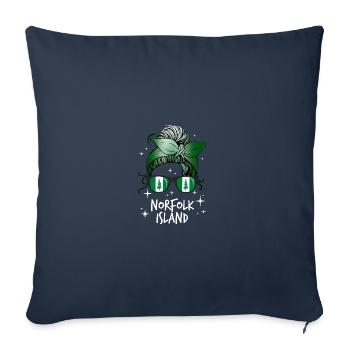 Île Norfolk - Housse de coussin décorative 45 x 45 cm - bleu marine - Devant