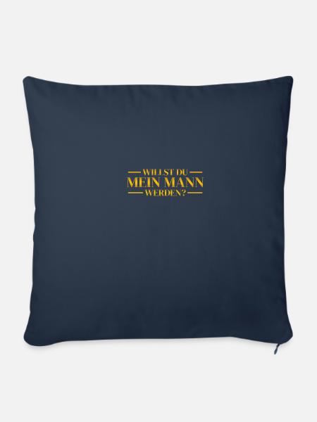 Mein Mann Heiratsantrag Hochzeitsantrag - Sofakissenbezug 45 x 45 cm - Navy