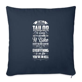 Schneider Wäsche Anzug Maßschneider - Sofakissenbezug 45 x 45 cm - Navy - Vorne