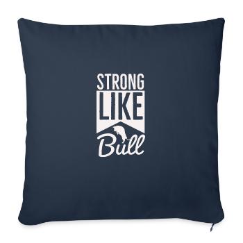 Strong Like Bull - Trainingsroutine - Sofakissenbezug 45 x 45 cm - Navy - Vorne