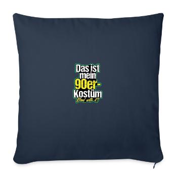 Mein Neunziger Kostüm 90er 80er 70er Party Retro - Sofakissenbezug 45 x 45 cm - Navy - Vorne