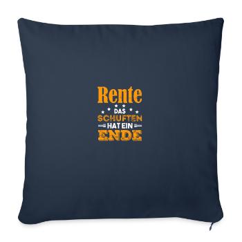 Rente Das Schuften hat ein Ende Rentner Pension - Sofakissenbezug 45 x 45 cm - Navy - Vorne