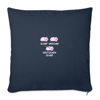 Schaf Herren Gestochen Schaf Unschaf Lustiger - Sofakissenbezug 45 x 45 cm - Navy - Vorne