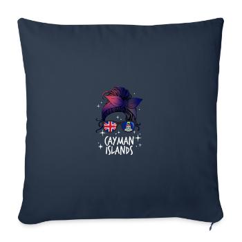 Îles Caïmanes - Housse de coussin décorative 45 x 45 cm - bleu marine - Devant