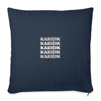 Voyage Caraïbes - Housse de coussin décorative 45 x 45 cm - bleu marine - Devant
