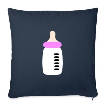 Baby 2025 Birth Girl Pink Family - Sofa pillowcase 17,3'' x 17,3'' (45 x 45 cm) - navy - Front
