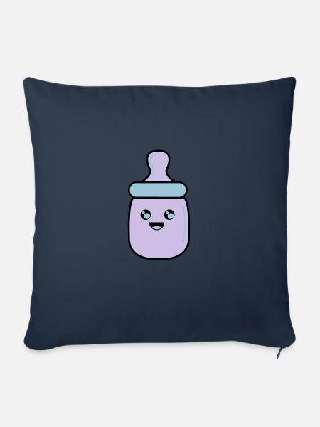 babyflasche 02 - Sofakissenbezug 45 x 45 cm - Navy
