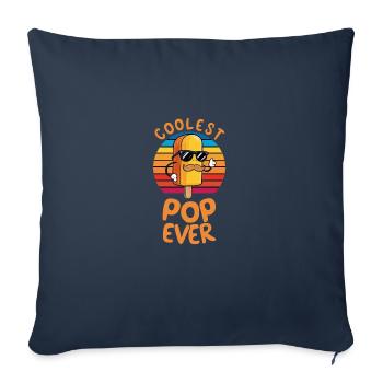Coolest Pop Ever Fun Popsicle Dad - Sofa pillowcase 17,3'' x 17,3'' (45 x 45 cm) - navy - Front