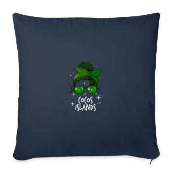 Cocos Islands - Sofa pillowcase 17,3'' x 17,3'' (45 x 45 cm) - navy - Front