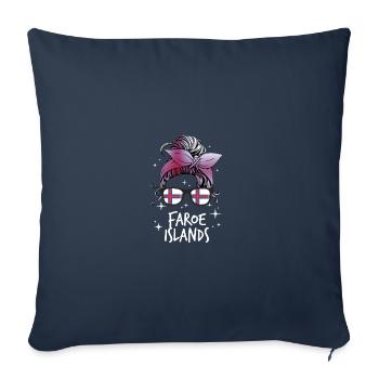 Féroé (îles) - Housse de coussin décorative 45 x 45 cm - bleu marine - Devant
